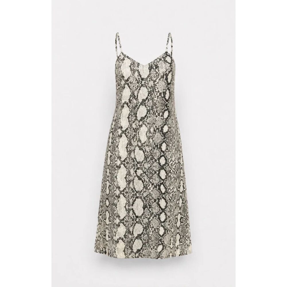 Express Snake Print Slip Dress Small 100% Rayon Adjustable Straps